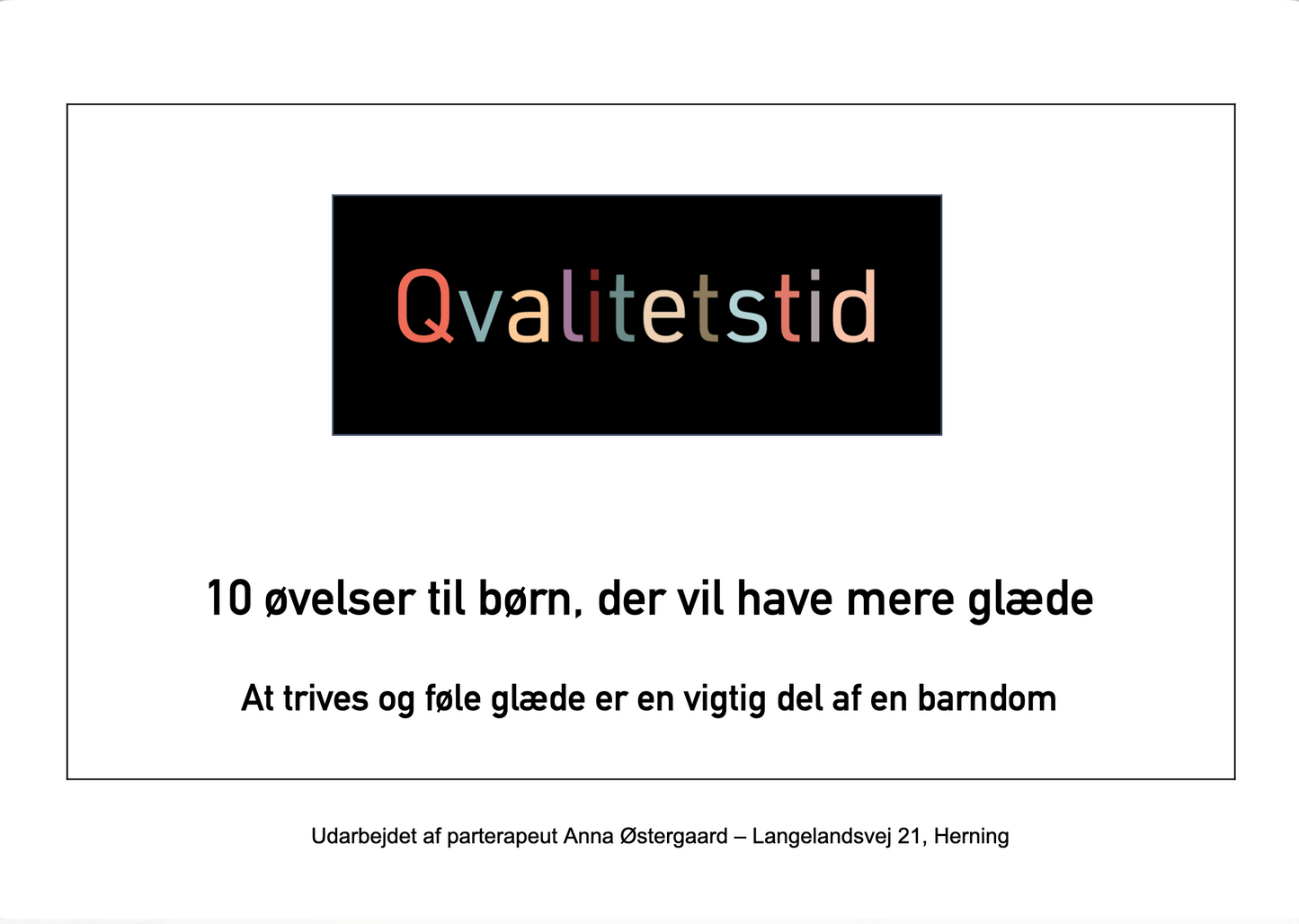 10 Øvelser til Børn